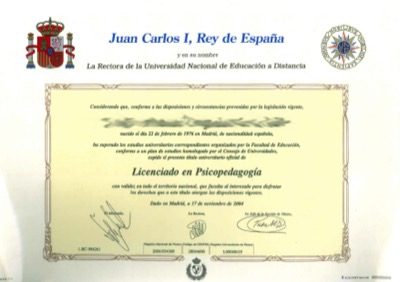 Licenciado en Psicopedagogía — UNED